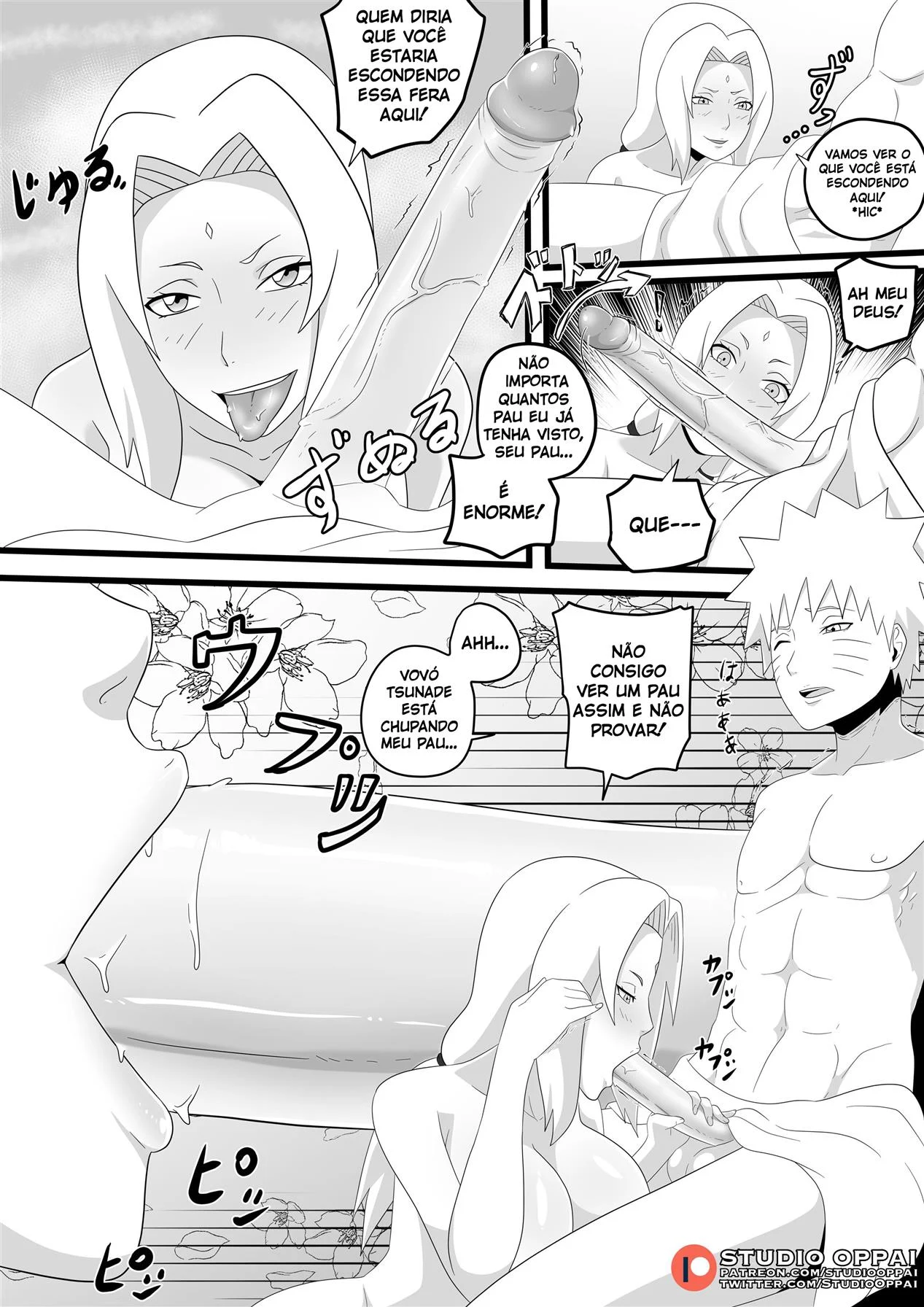 Seduzido pela Tsunade nas Fontes Termais – manga hentai – Versão PT-BR