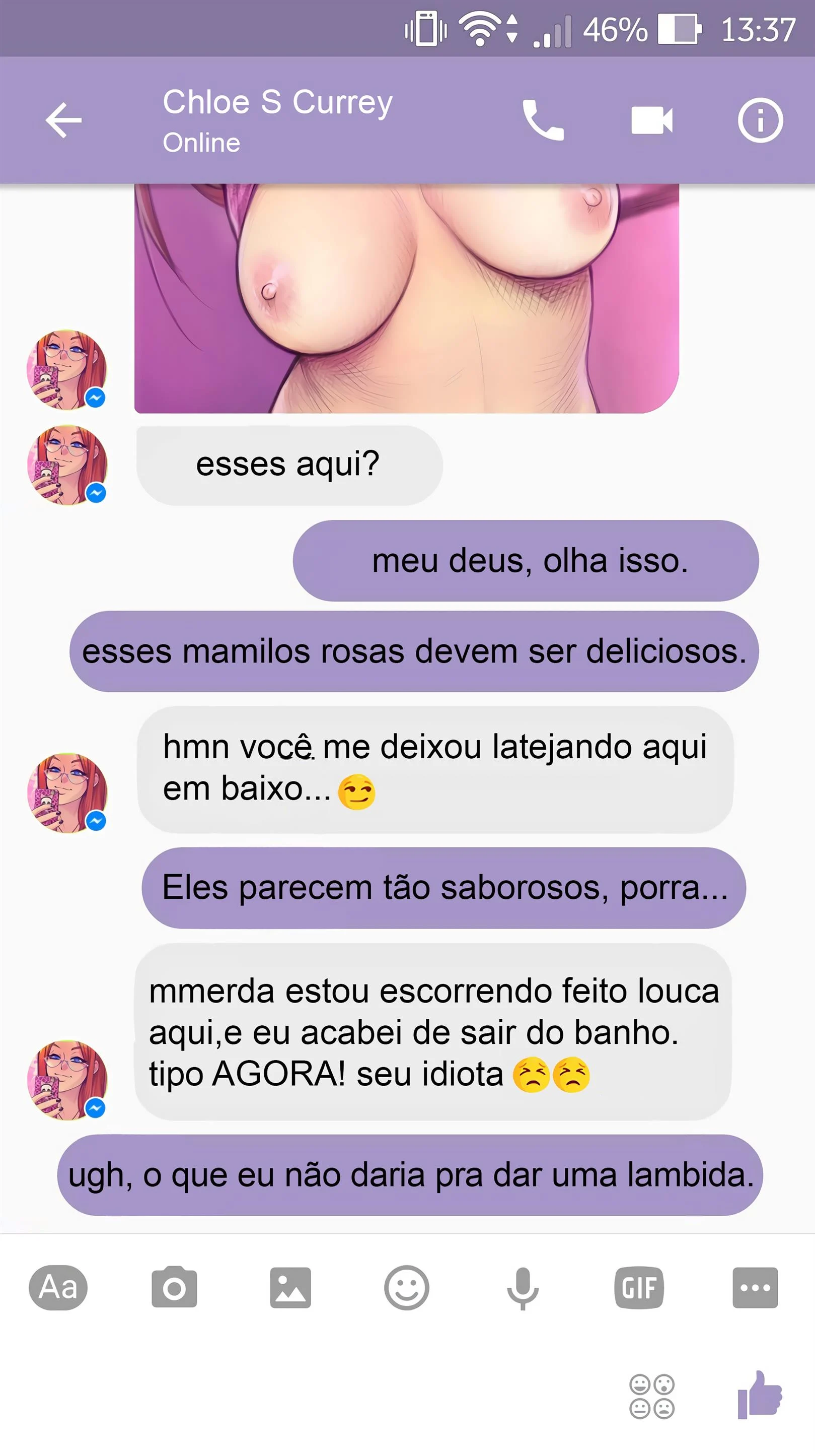 Sexo com Chloe pelo Whatsapp – Melkor Mancin – Quadrinho Completo