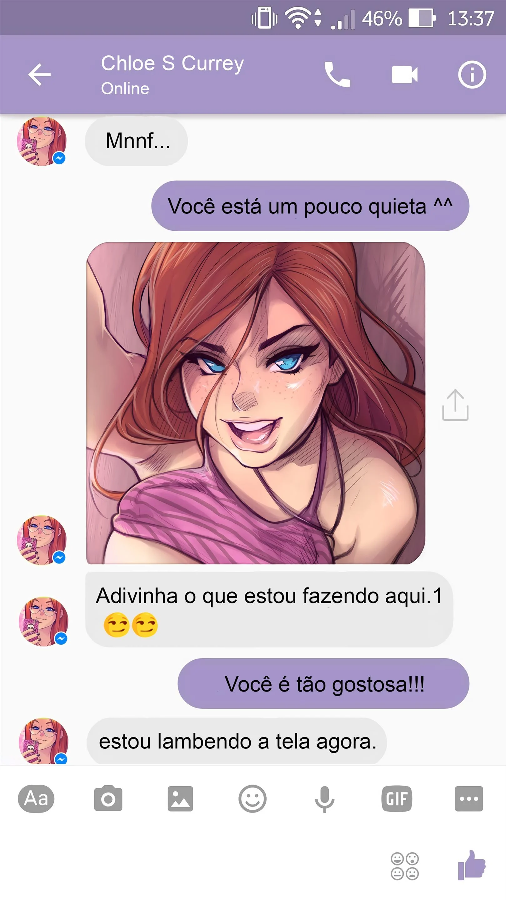 Sexo com Chloe pelo Whatsapp – Melkor Mancin – Quadrinho Completo
