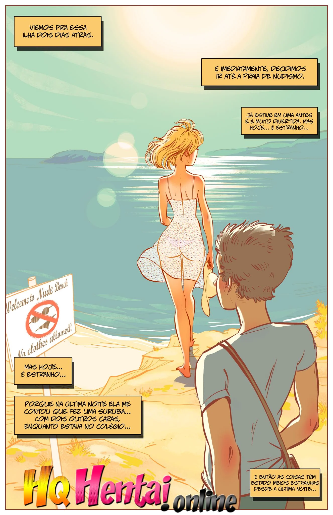 Sexo na Praia de Nudismo – Quadrinhos Eróticos – Sem Censura