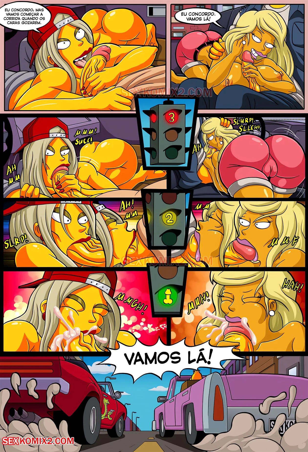 Sexo Sobre Rodas &ndash; Cartoon &ndash; Desenho de Sexo