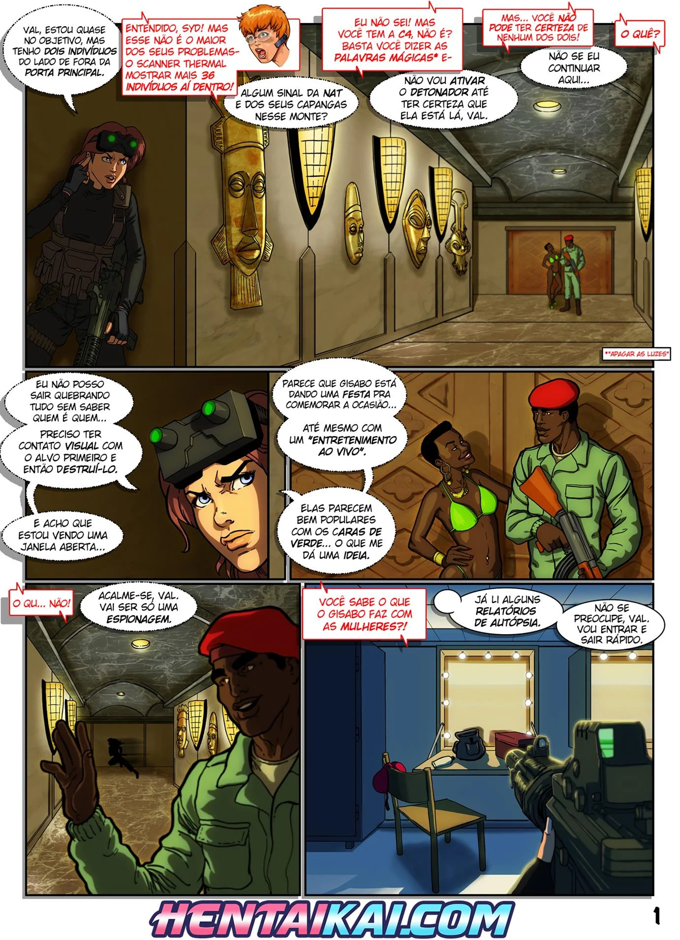 Sydney e o Coronel Gisabo – Hq de Sexo – Versão Traduzida