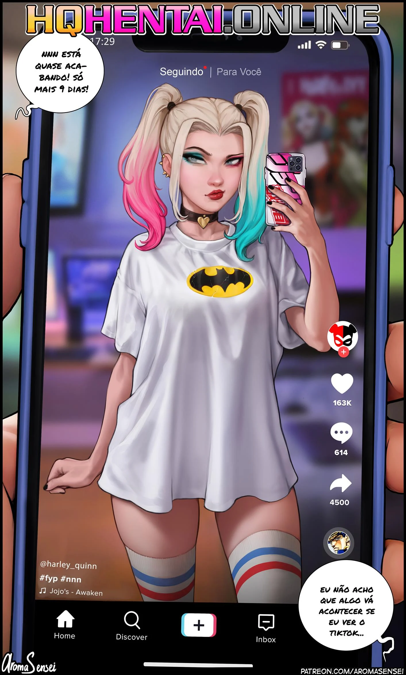 TikTok da Arlequina – Loira – Quadrinho Completo TikTok da Arlequina – Loira – Quadrinho Completo