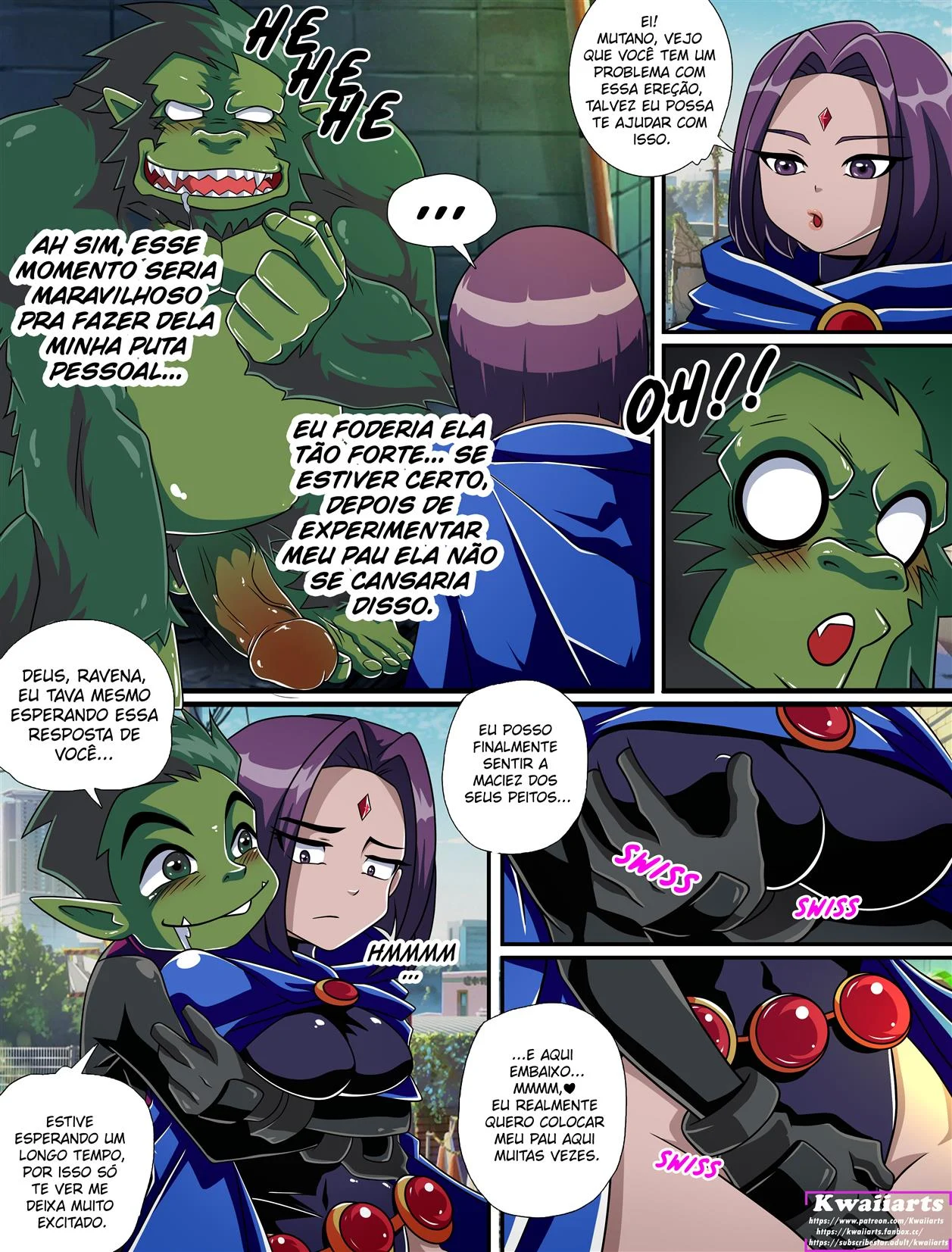 Titãs no Cio – Ravena Hentai – Desenho Erótico