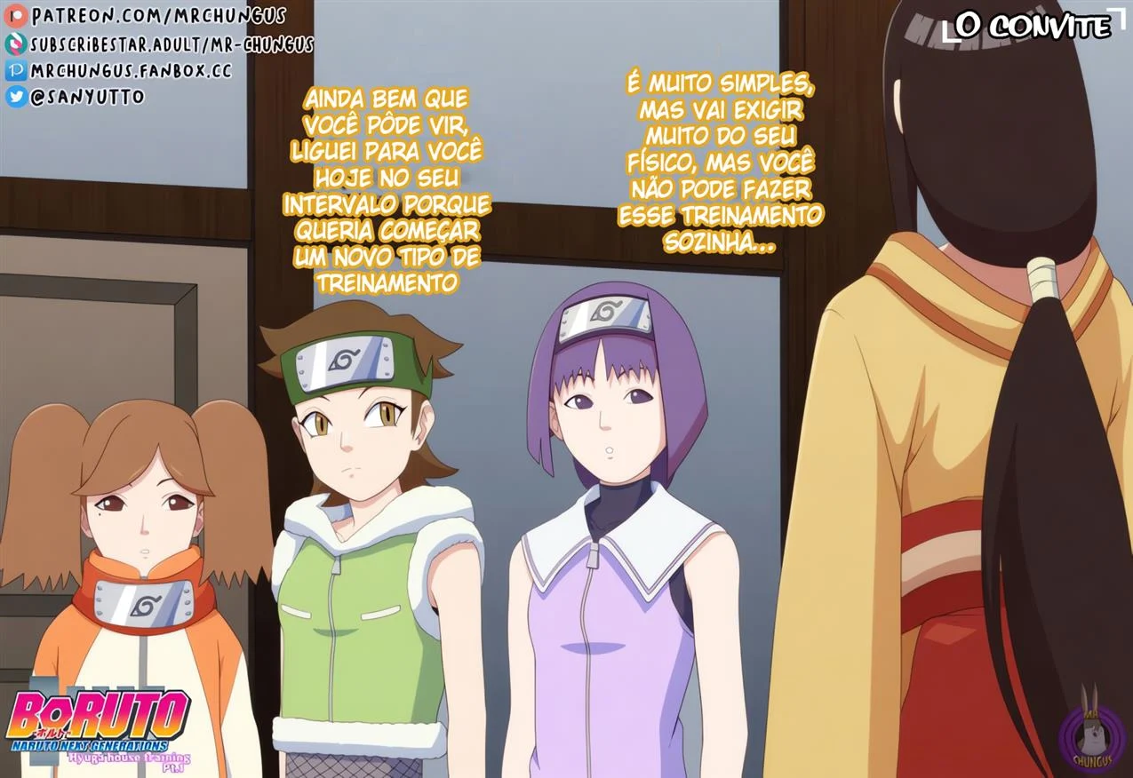 Treinamento especial na casa Hyuga – Sexo Grupal – Sexo em Desenho