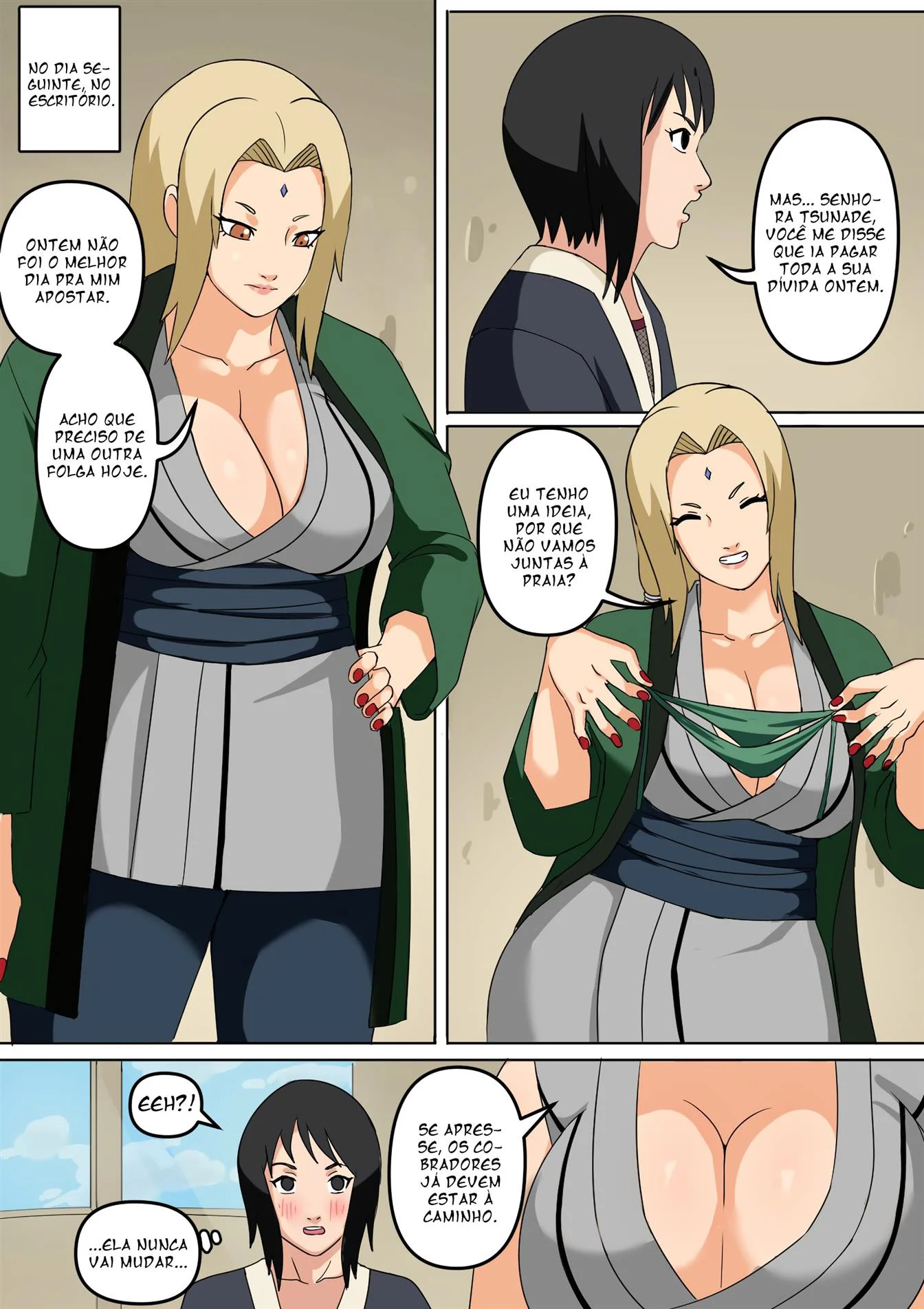 Tsunade e Ino Hentai – Sexo Grupal – Desenho de Sexo