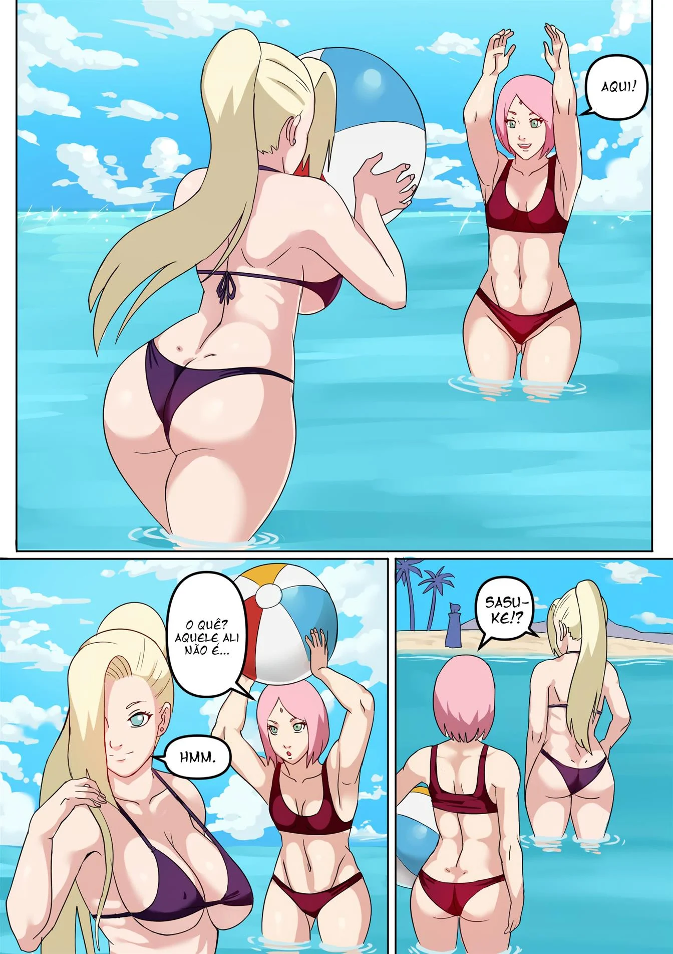 Tsunade e Ino Hentai – Sexo Grupal – Desenho de Sexo