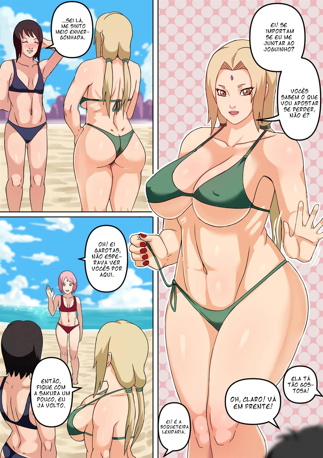 Tsunade e Ino Hentai – Sexo Grupal – Desenho de Sexo