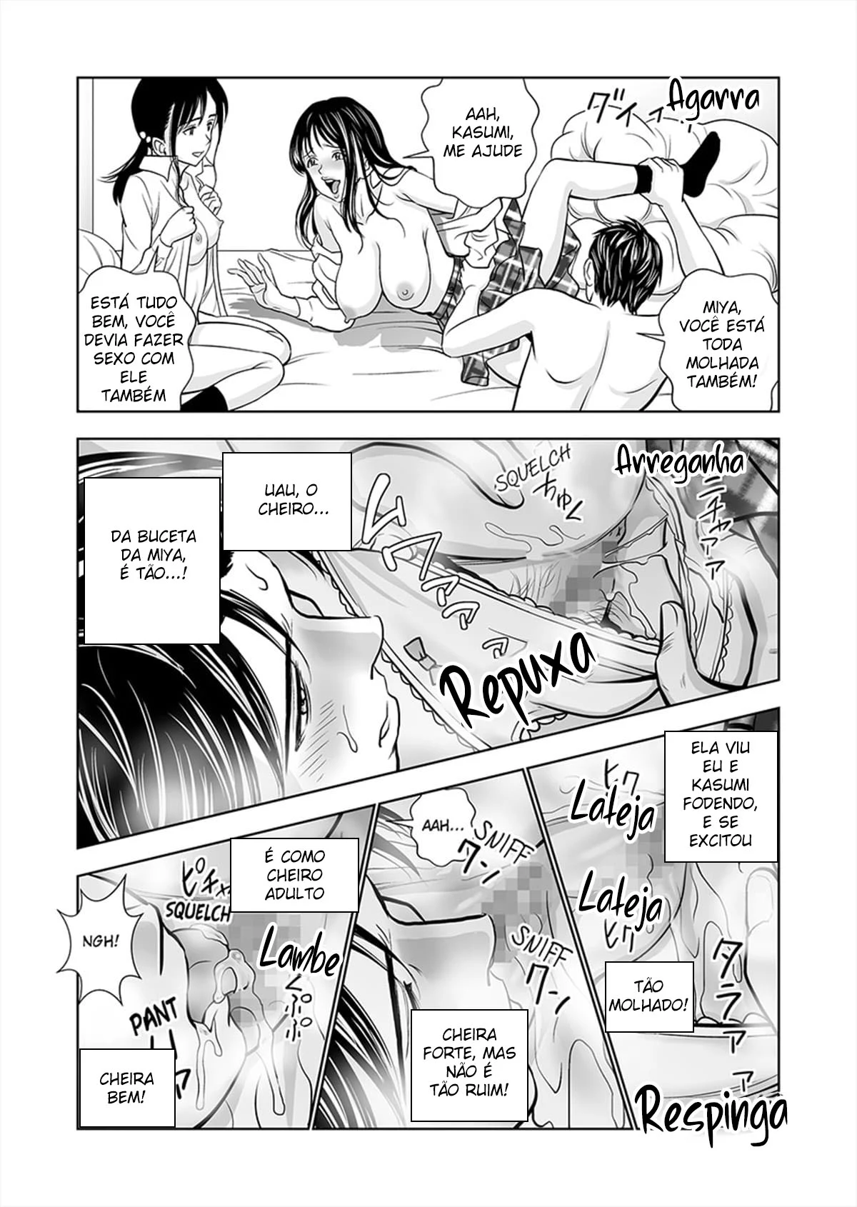 Uma Vida Escolar Selvagem Com Duas Garotas do Ensino Médio – Doujinshi Hentai – Sem Censura