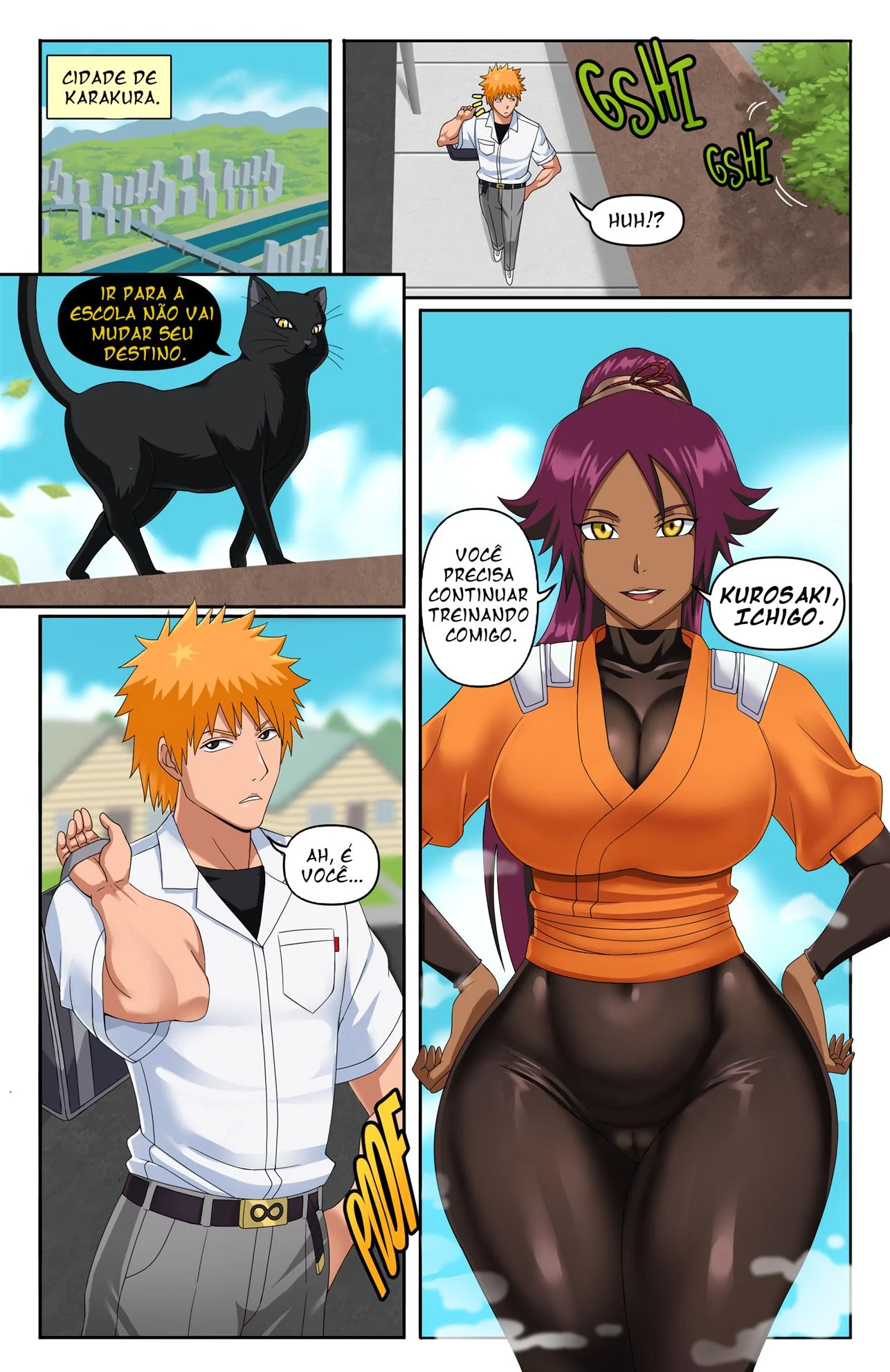 Yoruichi em busca do pau de Ichigo – Gozando Dentro – Quadrinho Completo Yoruichi em busca do pau de Ichigo – Gozando Dentro – Quadrinho Completo