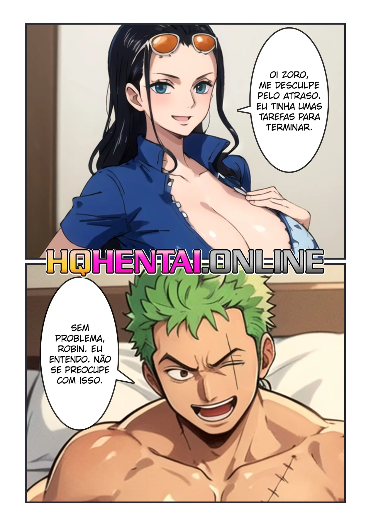 Zoro x Robin – One piece Hentai – Desenho de Sexo